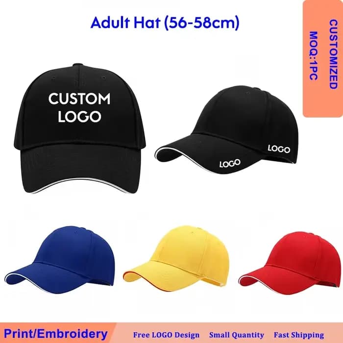 Casquette de Baseball en Coton avec Logo Personnalisé pour Homme et Femme
