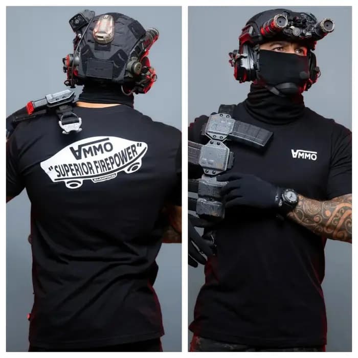 T-shirt décontracté d'été Acta Non Verba style artistique tactique militaire