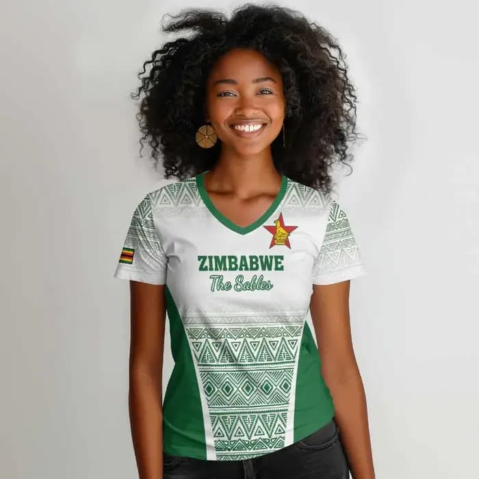T-shirt imprimé pour femme du Zimbabwe