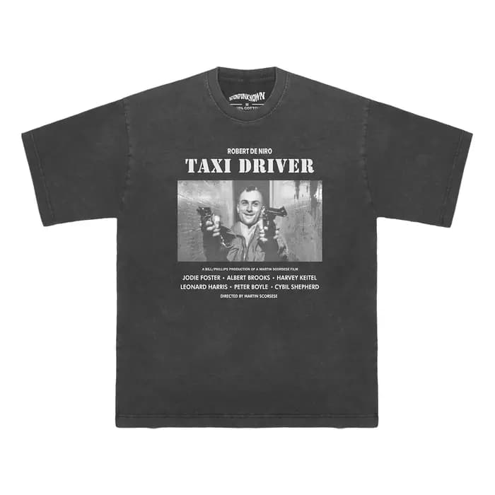 Chauffeur De Taxi T-Shirt Robert De Niro 70s 80S film naturel né tueurs hommes coton été lavé vêtements