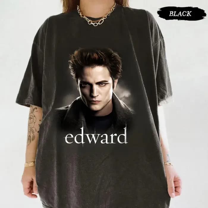 T-shirt Endaya Wearing Edward pour femme, haut graphique pour fans du film Team Edward, idéal pour l