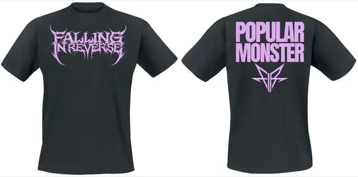 T-shirt unisexe 100 % coton avec logo Falling in Reverse Thorn imprimé