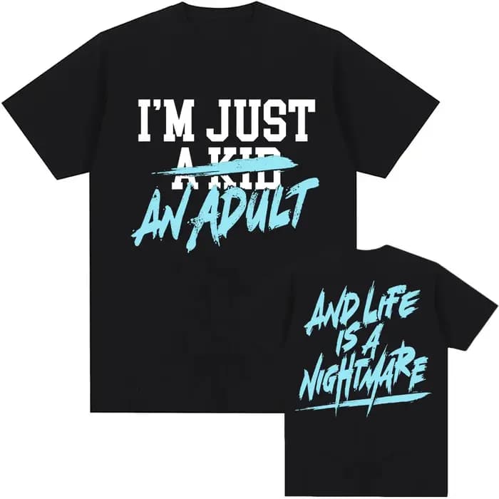 T-shirt I'm Just A Kid SIMPLE PLAN Design Graphic