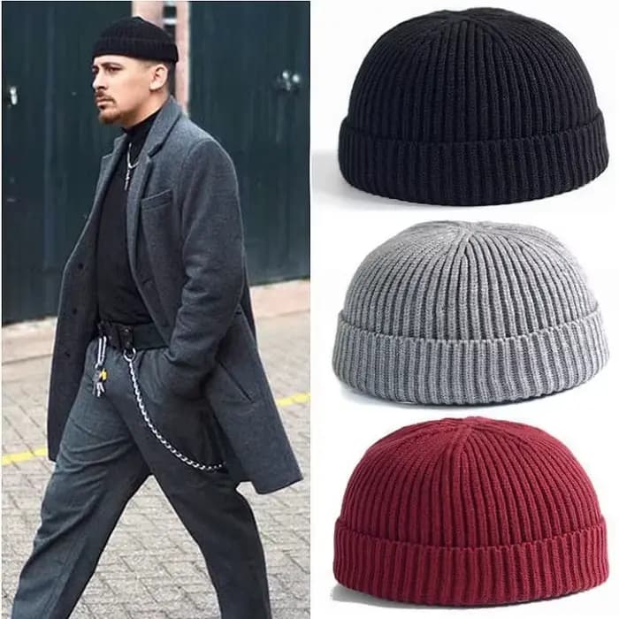 Rimiut tricoté chapeau pour hommes et femmes casquettes laine mode Simple chaud Skullies bonnets solide automne hiver
