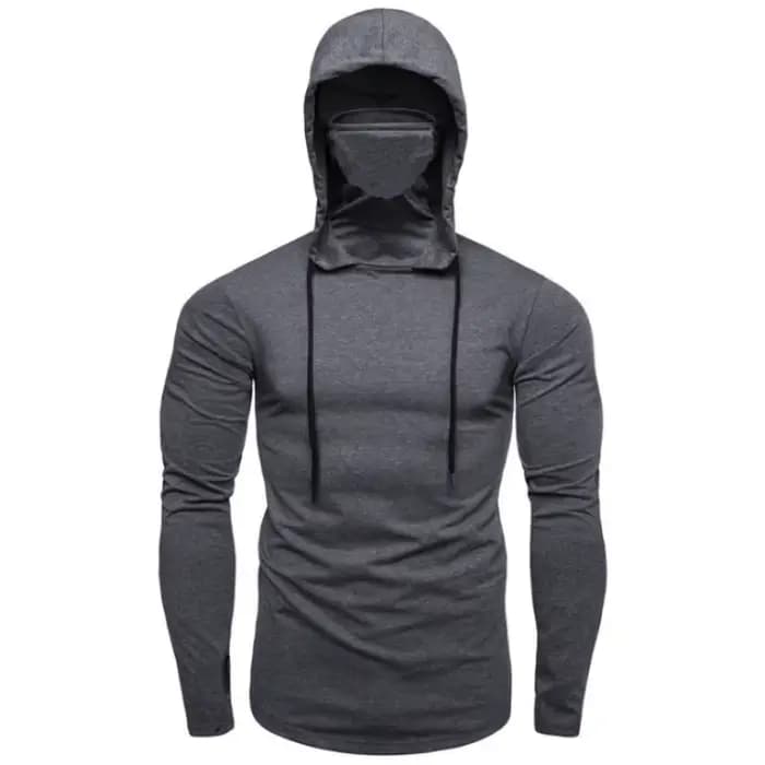 2025 Hommes Cagoule Sweat à capuche zippé Hiver Chaud Sweat-shirt décontracté avec masque facial