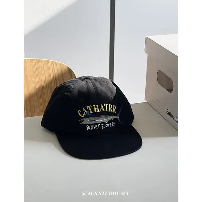 Casquette à bords plats de marque Tide pour femmes, nouvelle niche coréenne rétro, casquette de base