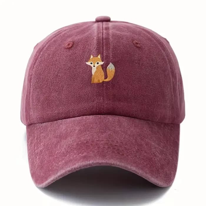 Casquette de baseball imprimée à motif de renard mignon pour la mode décontractée quotidienne