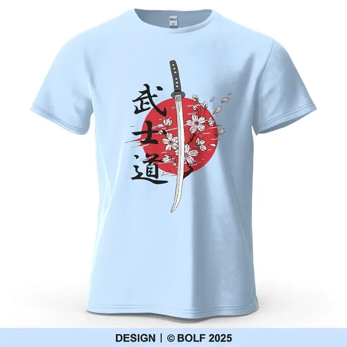 T-Shirt homme imprimé épée de samouraï 100% coton surdimensionné esprit martial t-shirts graphiques pour haut pour femme