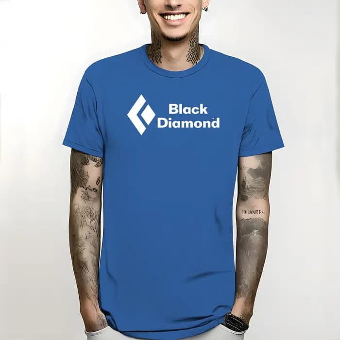 T-shirt décontracté pour homme NOUVEAU BLACK DIAMOND Ski Escalade 2024 Été Vintage Amusant Imprimé Harajuku Tee Tops 2024