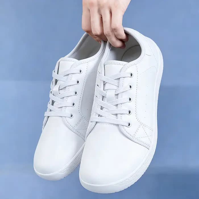 Oiaano bout large pieds nus femme blanc Sneaker homme chaussures en cuir unisexe minimaliste respirant confort en plein air course travail