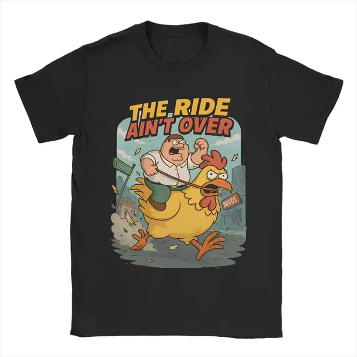 Hommes T-Shirts familles gars Peter Griffin poulet Jockey mode coton T-Shirts à manches courtes Meme