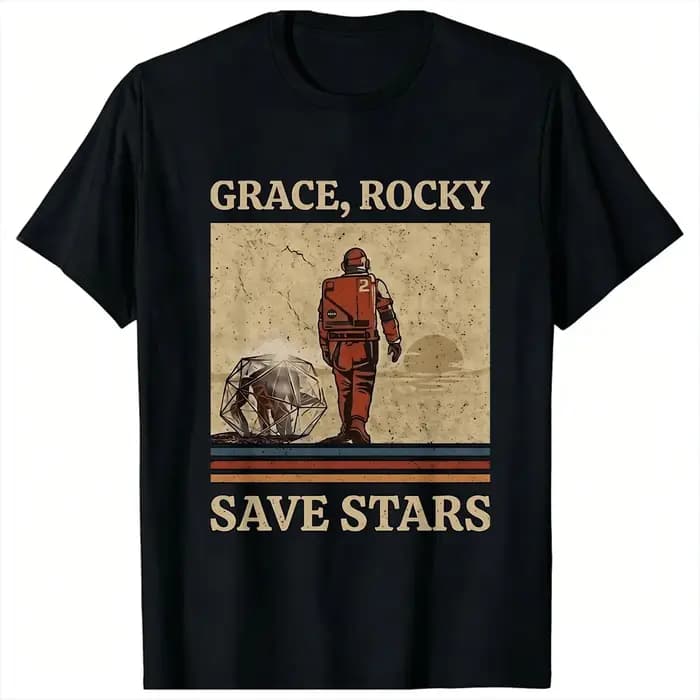 Grace rocky save stars Project Hail Mary T-shirts incroyables pour hommes