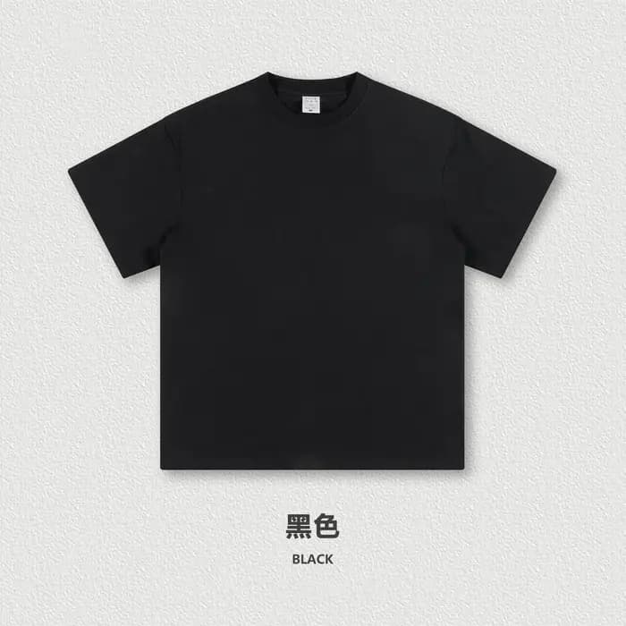 T-shirt pour homme à col rond et manches courtes, en coton uni, coupe ample, basique, minimaliste, v