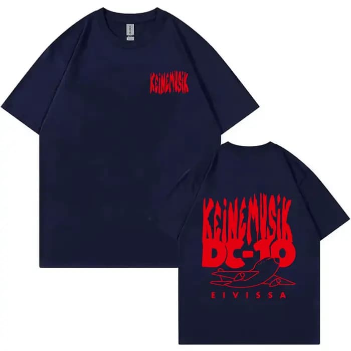 T-shirt Unisexe Été Keinemusik X Pacha Mode Hip Hop Oversize Streetwear Vintage Décontracté Coton Doux Col Rond