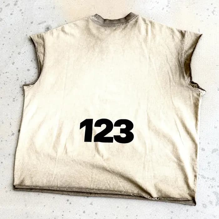 Yao mode RRR123 tendance marque coton gilet hauts t-shirt Streetwear ample surdimensionné Cleanfit Vintage lavé vieux
