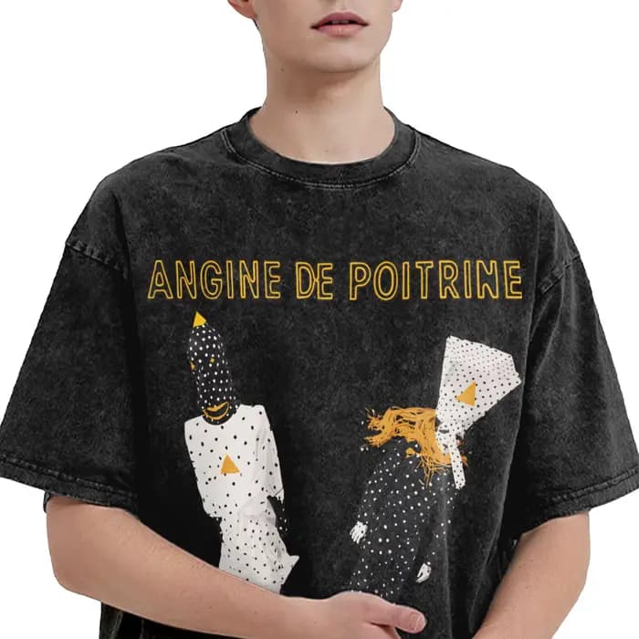 T-shirts unisexes imprimés groupe rock Angine De Poitrine