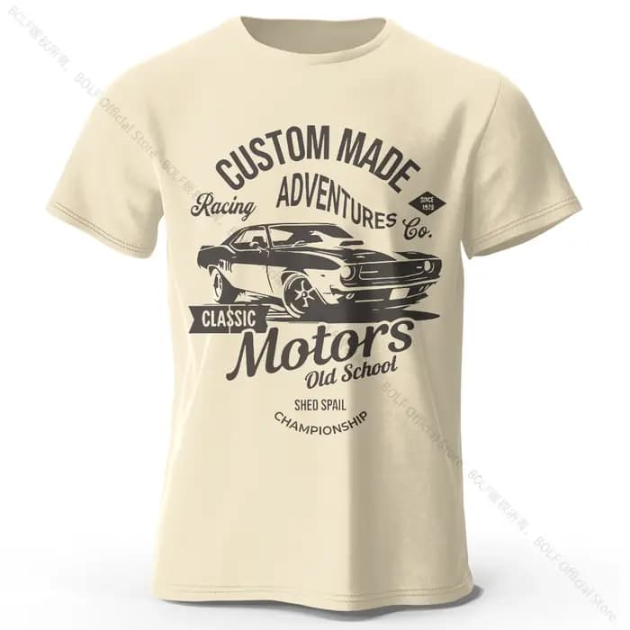 T-Shirt imprimé Motors pour hommes et femmes, t-shirts graphiques vintage Old School, 100% coton, ét