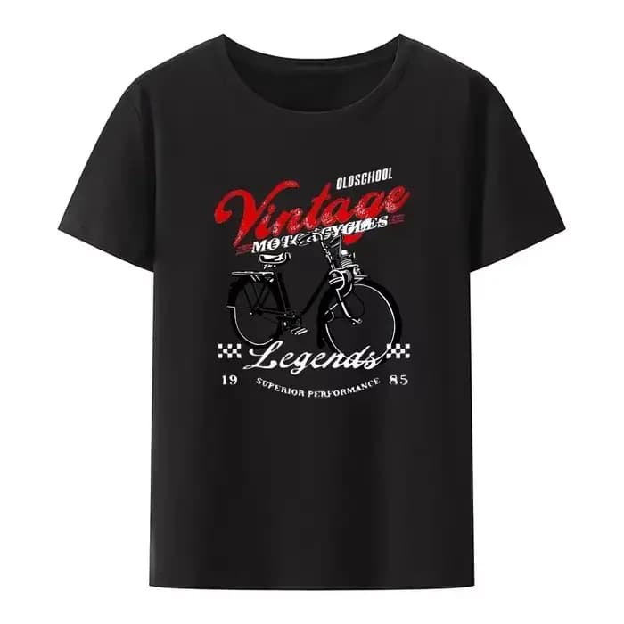 T-shirt unisexe à manches courtes Velo Solex Bike Print pour hommes et femmes