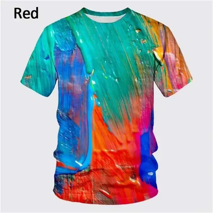 T-shirt imprimé graffiti 3D pour homme