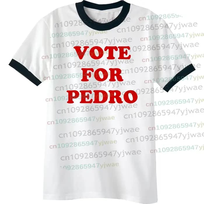 T-shirt Homme Y2K 2026 Napoleon Dynamite Vote For Pedro – Mode Estivale Streetwear Respirant Décontr