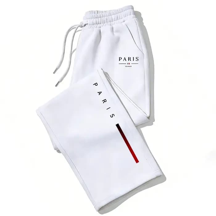 Pantalon large imprimé PARIS, collection 2026, pour homme et femme, automne-hiver, décontracté, haut