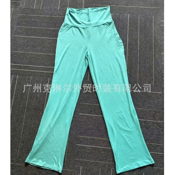 Pantalon de jogging décontracté taille haute à jambe large couleur unie pour femme – Nouveauté été