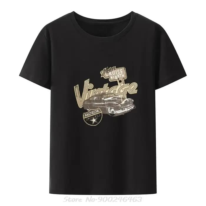 T-shirt unisexe à manches courtes imprimé graphique de voiture pour hommes