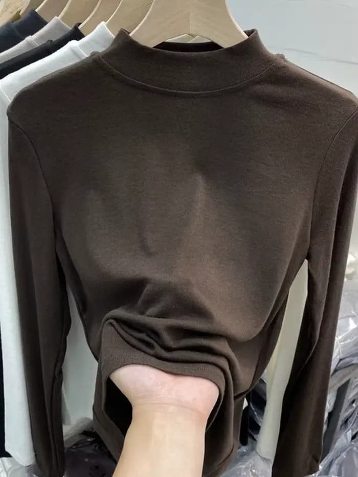 T-shirt blanc basique en pur coton de haute qualité pour femmes