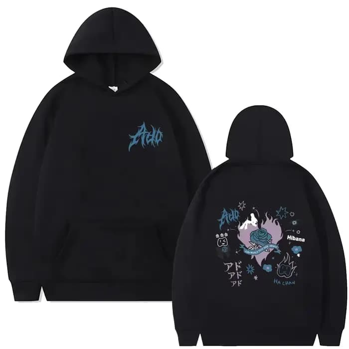 Ado World Tour 2025 Hibana sweat à capuche imprimé hommes femmes vêtements mode Style japonais pull