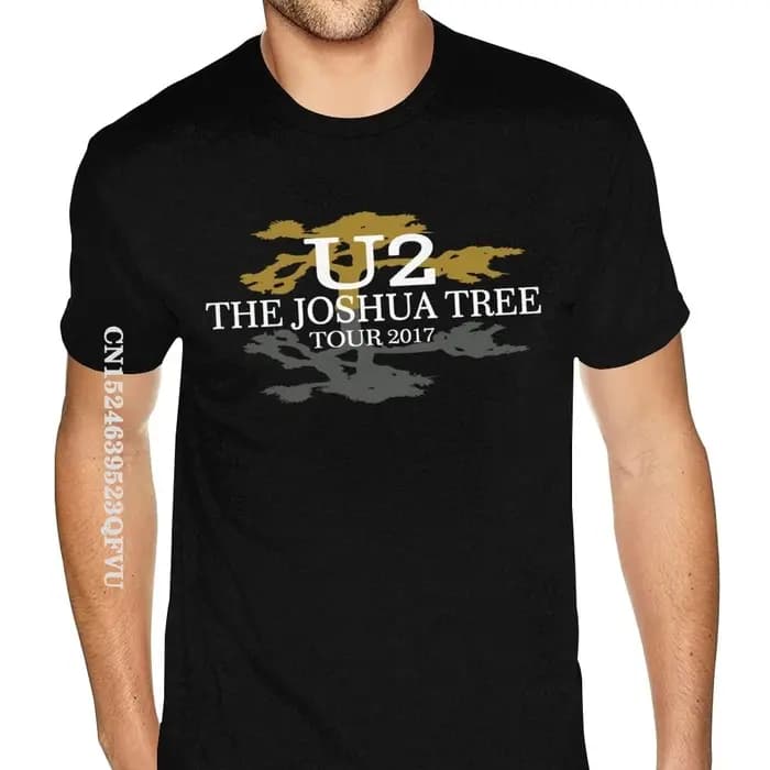 T-shirt à col rond du groupe irlandais Joshua Tree pour hommes