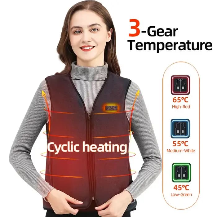 Gilet chauffant 10 zones pour hommes et femmes