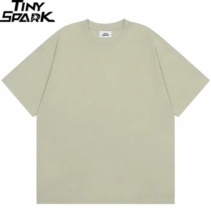 Été 2025 hommes plaine T-Shirt Streetwear 100 coton