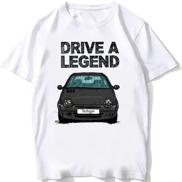 Nouveau T-shirt 2026 Drive A Legend Twingo Modèle Halogène Fin Sportif pour Garçon, T-shirts Blancs,