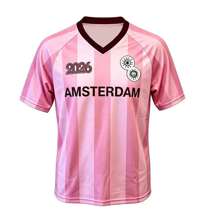 2026 Nouveau T-shirt à manches courtes rose Harry Styles Amsterdam Merch pour hommes