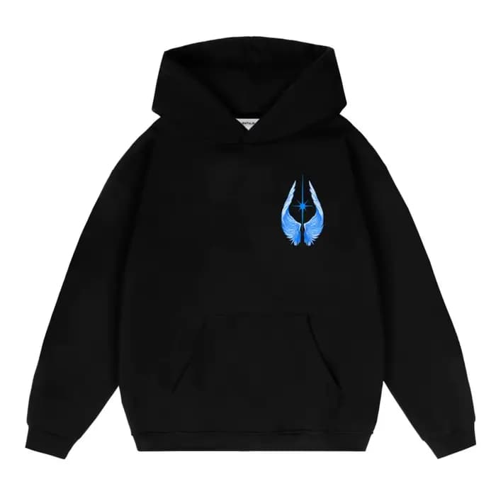Sweat à capuche imprimé graphique côté lumineux pour hommes