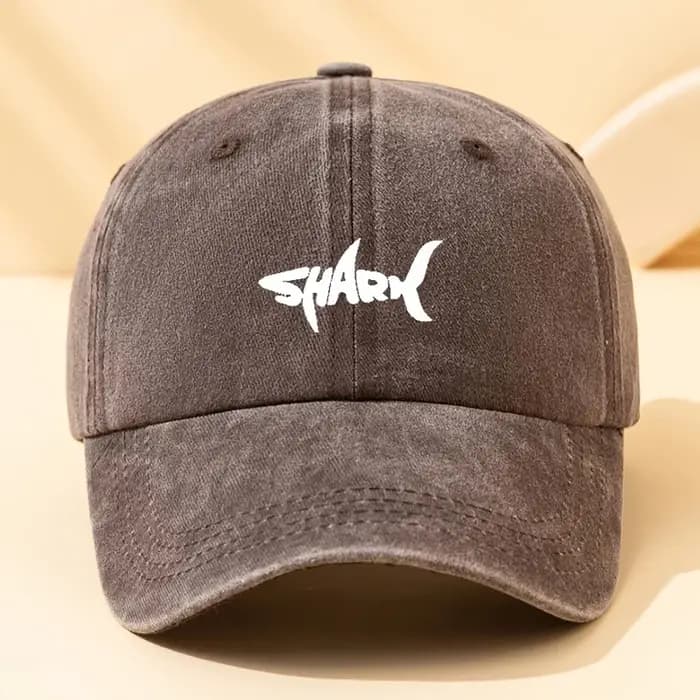 Casquette de baseball à imprimé requin à la mode