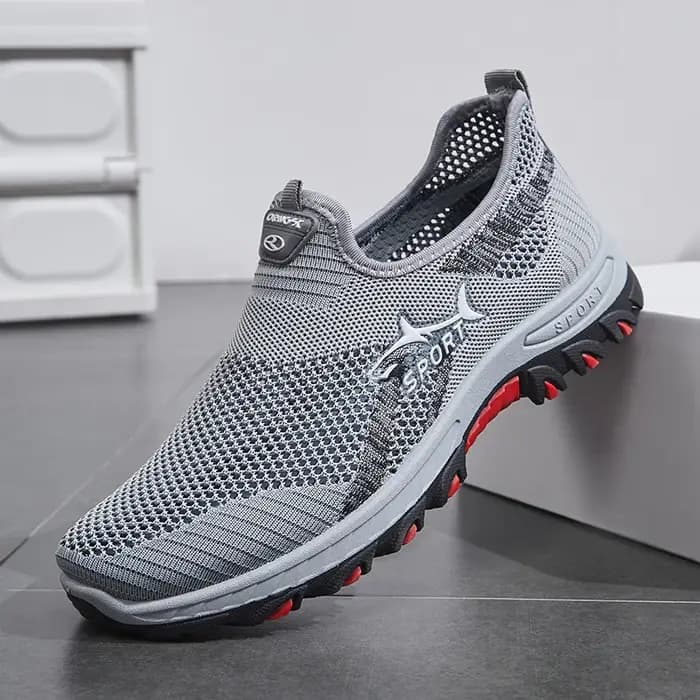 Baskets légères à enfiler pour hommes - Chaussures décontractées antidérapantes adaptées à la randonnée