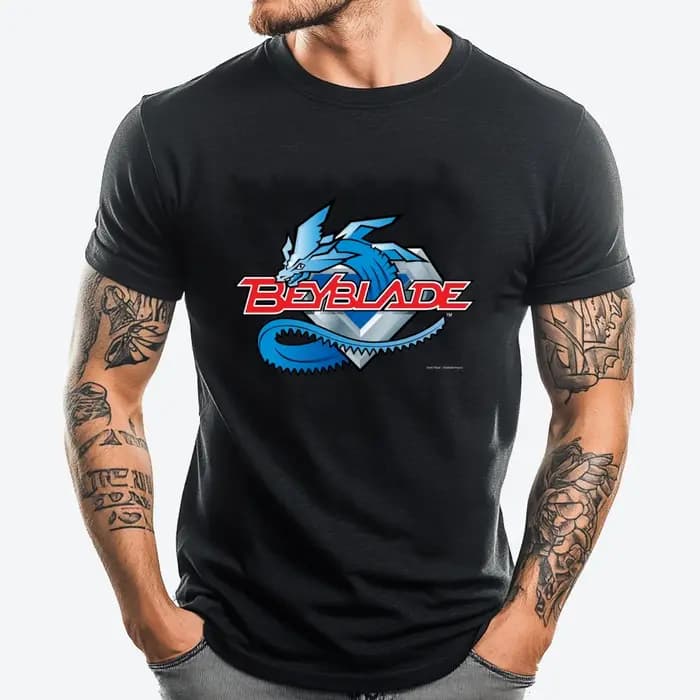 Beyblade génération 1 t-shirt de luxe foncé hommes t-shirts Vintage de haute qualité rue