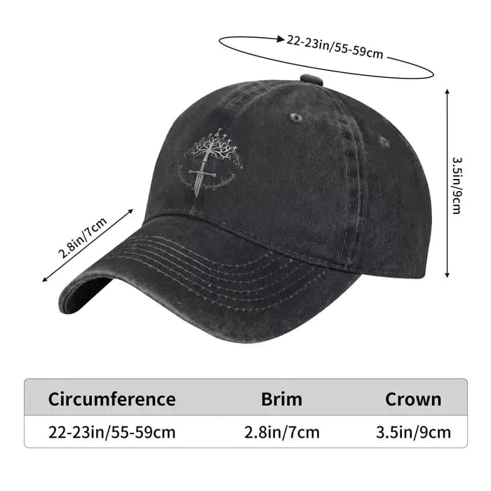 L–Lords Of The R–Rings Gondor Casquette de baseball décontractée randonnée pêche camionneur chapeau de haute qualité