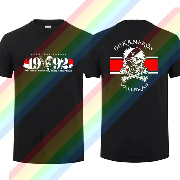 2025 été hommes Bukaneros coton T-Shirt noir réversible graphique T-Shirt Vallecanos Rvm classe obre