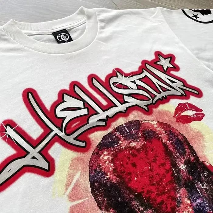 HS Lovers Tee Portrait Heart of Fire T-shirts en coton à manches courtes pour hommes et femmes