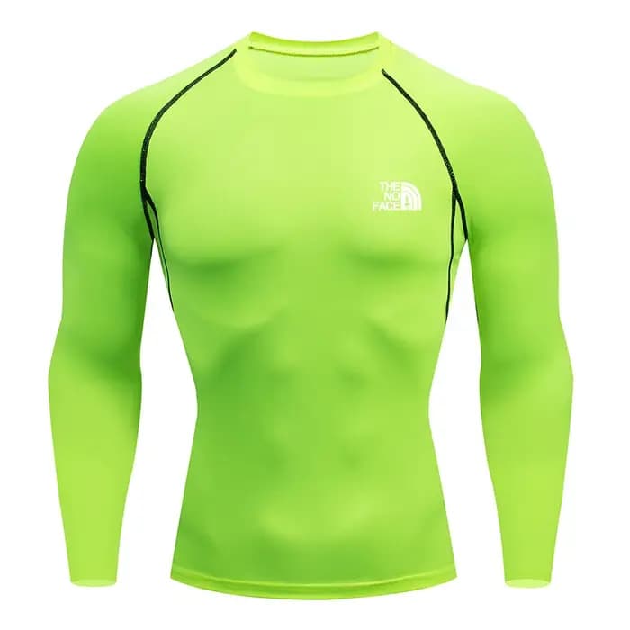 T-shirt de compression à manches longues pour homme, séchage rapide, coupe ajustée, idéal pour l'entraînement, les séances de musculation, la course à pied et le fitness