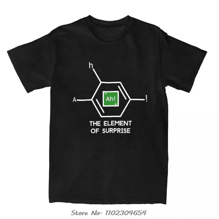 Vêtements pour hommes chimie Humor Ah l'élément de Surprise T-shirt surdimensionné décontracté Fitness