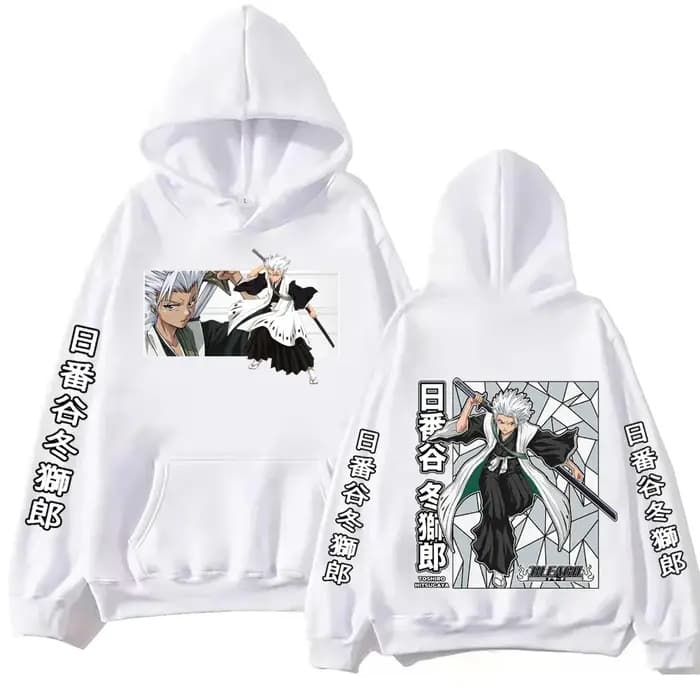 Bleach Hitsugaya Toshiro Anime sweats à capuche Harajuku Hip Hop hauts pullover dessin