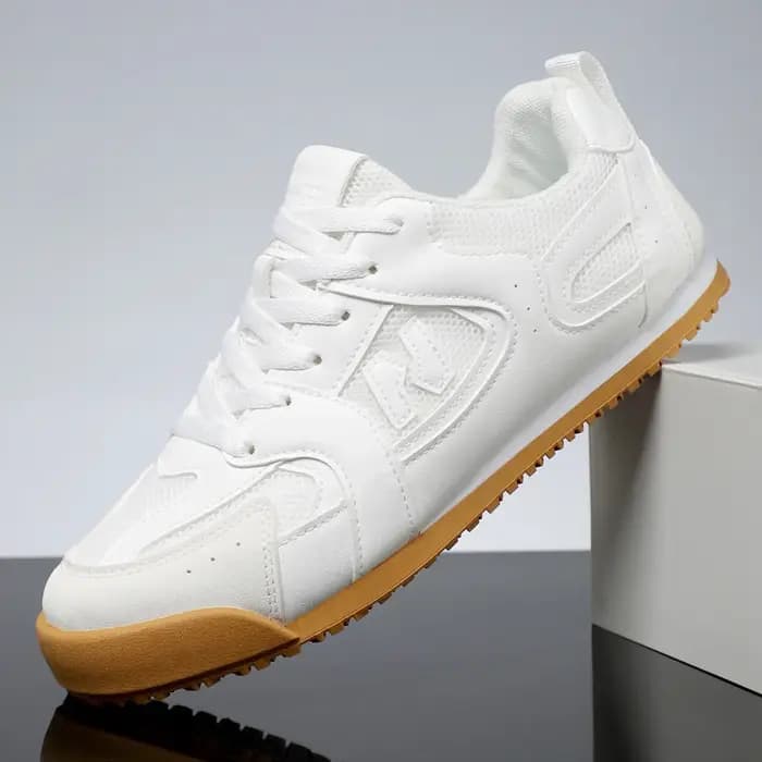 Sneakers sport classiques simples, semelle souple et amortissante, tige respirante, antidérapantes,