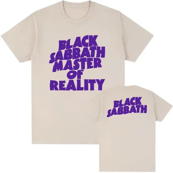 Black Sabbath Master of Reality T-shirt Summer Cotton Short Sleeve Tshirts Grunge Rock Band Fashion T Shirt Men Women Clothing