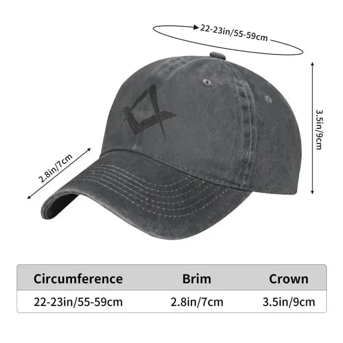 Casquette de Baseball personnalisée en coton avec symbole franc-maçon pour hommes et femmes