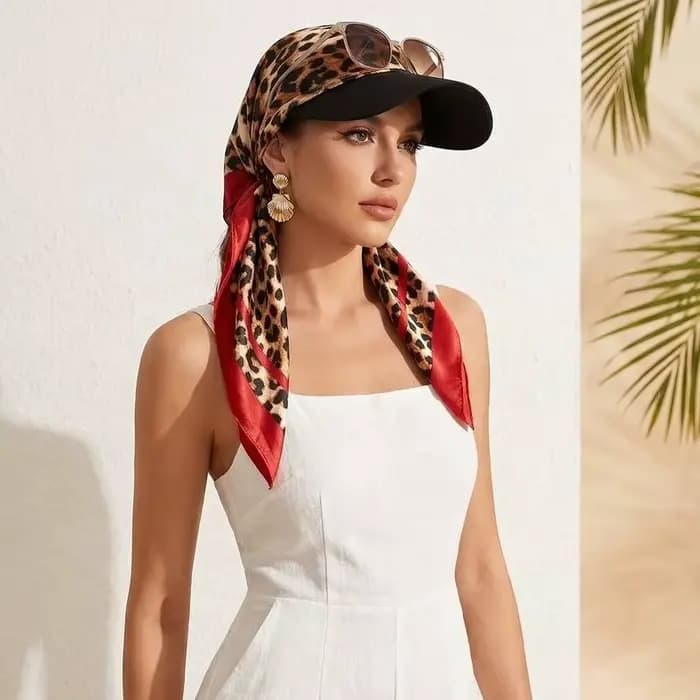 Casquette de baseball pour femme en satin imprimé