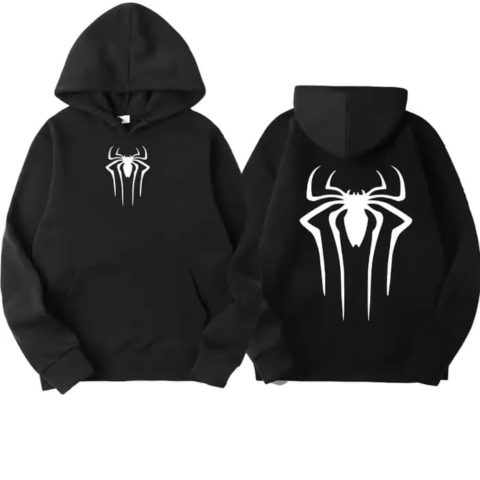 Sweat à capuche imprimé motif araignée pour homme – Pull décontracté tendance