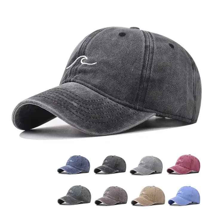 Casquette de Baseball brodée d'ondulation ondulée